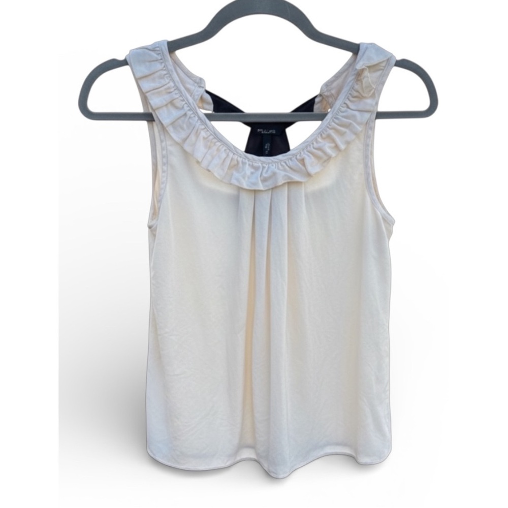 Topshop Cream Ruffle Tie-Back Sleeveless Top – Size 4